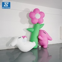 Mascotte gonflable personnalisée Lapin de Pâques, Modèle gonflable de lapin grimpeur pour la décoration d'événements extérieurs du Festival de la Mi-Automne