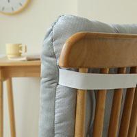 Coussin en polaire épais et chaud. Chaise de bureau avec coussin intégré pour siège et dossier. Antidérapant et durable