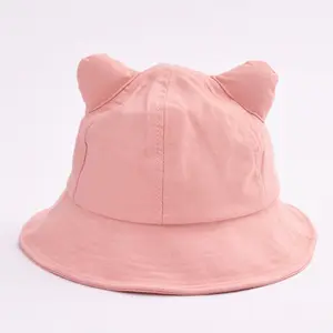 Alla moda con ombrellone ad asciugatura rapida alla moda cappello con orecchio di gatto cappello a secchiello da donna a prova di bambino