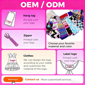 Abito <span class=keywords><strong>da</strong></span> Principessa Monospalla con Fiori Ricamati per Bambine, Vestito Formale Floreale al Ginocchio per Esibizioni di Pianoforte e Serate Eleganti - Product Image 4