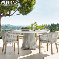 WISEMAX FURNITURE Nouveau design tables et chaises de salle à manger mobilier d'extérieur hôtel restaurant café chaises de salle à manger en bois de teck pour le jardin