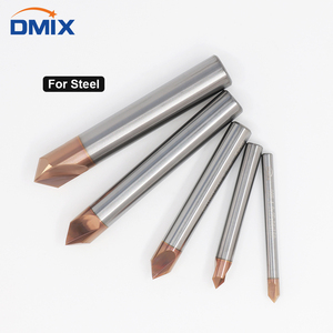 DMIX Fresa de extremo de 90 grados con revestimiento de TiN de carburo sólido, flauta recta derecha, HRC55-HRC60, para fresado de alta velocidad - Product Image 2