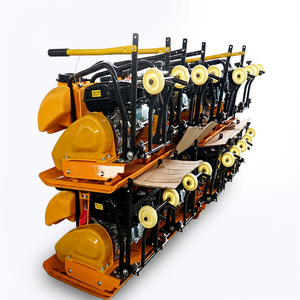 Compacteur à plaques jaune Xinsda Machinery, à essence, avec moteur Lifan, pour la construction de routes en terre. - Product Image 1
