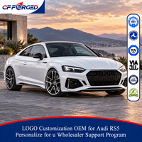 Jantes de voiture forgées monobloc 5 branches, finition noir brillant usiné, 19, 20, 21 pouces, 5x112, pour Audi RS5, qualité supérieure sur mesure