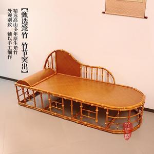 Bamboo Concubine Couch Chinese Style Tapered Leg Tilting Chaise Lounge Living Room Furniture - Product Image 2