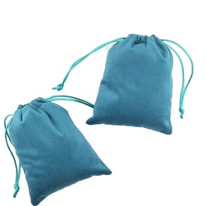Sac de rangement pour bijoux en velours exquis, logo personnalisé, petite pochette à cordon pour pierres précieuses, montres, emballages de bijoux recyclables - Product Image 1
