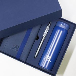 Set de Regalo Corporativo de Lujo con Logotipo Personalizado, Cuaderno de Acero Inoxidable, Bolígrafo Metálico, Termo, Impresión Tipográfica, Regalo Personalizado - Product Image 3