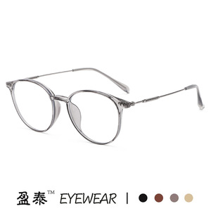 Gafas japonesas retro redondas con filtro de luz azul, unisex, montura completa, lentes de PC, lentes planas para hombres y mujeres - Product Image 3
