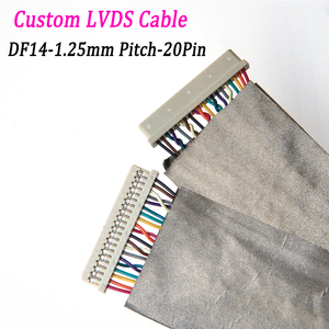 DF14-20P-1.25C Kabel Sinyal LVDS Anti-interferensi untuk Detektor Medis Portabel Instrumen LCD Kecil - Product Image 1