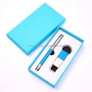 Ensemble cadeau d'affaires personnalisé en gros fabriqué en Chine pour hommes, stylo en métal de luxe et porte-clés avec logo personnalisé à prix compétitif - Product Image 1