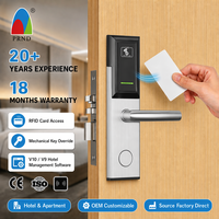 Sistema de Cerradura Inteligente para Puertas de Hotel con Tarjeta RFID/Llave, Desbloqueo por Contraseña, Antirrobo, Impermeable, Diseño de Acero Inoxidable