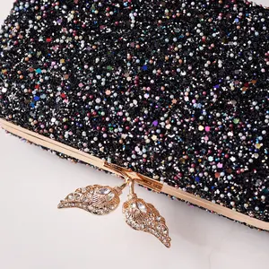 2023Exquisite Crystal Angel's Wings Glitter Rhinestone Bag Wedding Party Women Hand Bags Purses Evening Bags