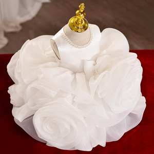 Abito da Principessa per Primo Compleanno, Vestito da Cerimonia con Fiori per Bambine, Costume da Ballo per Natale, Abbigliamento per Bambini all'Ingrosso - Product Image 1