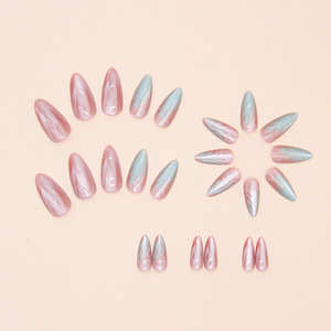 <span class=keywords><strong>Uñas</strong></span> <span class=keywords><strong>Postizas</strong></span> Removibles <span class=keywords><strong>de</strong></span> Longitud Media, Forma Almendrada con Diseño Degradado <span class=keywords><strong>de</strong></span> Ojo <span class=keywords><strong>de</strong></span> Gato, 24 Piezas - Product Image 3