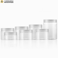 Bocaux en Plastique Transparent Disponibles 200/250/300/400/500/800/1000ml, Pots et Bouteilles en Plastique pour Cosmétiques et Aliments pour Animaux