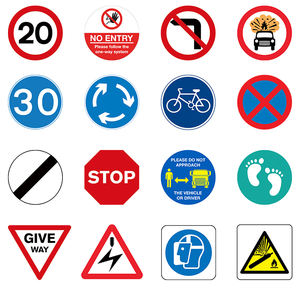 لافتة مرور P220418D معتمدة من الاتحاد الأوروبي لألمانيا وفرنسا وإيطاليا والمملكة المتحدة، لافتة طرق مخصصة الحجم واللون والمادة - Product Image 4