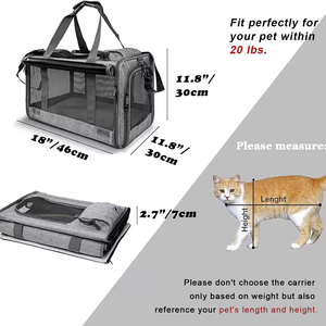 Breathable Foldable <b>Pet</b> <b>Carrier</b> - Portable Car-Friendly Shoulder Bag for Cats & Small Dogs - Product Image 2