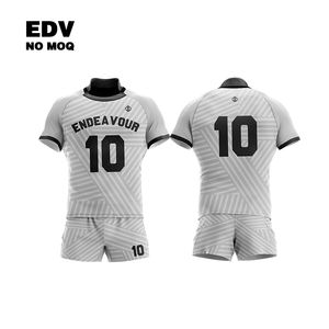 Maillot de rugby personnalisé en tissu hautement extensible Maillot de rugby à rayures avec sublimation complète et logo de broderie pour hommes - Product Image 4