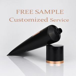 100ml 120ml 150ml sang trọng tùy chỉnh màu đen Sữa rửa mặt bao bì nhựa kem mỹ phẩm chăm sóc da ống cho rửa mặt - Product Image 4