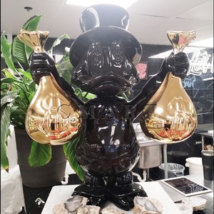 Bolsa de Dinero de Alta Calidad, Personalizada, Color Negro, con Diseño de Pato Donald Cromado, para Esculturas Artísticas y Modelos - Product Image 1