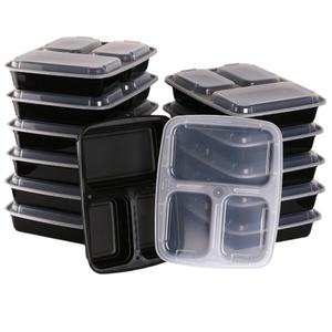 กล่องใส่อาหารแบบ 3 ช่อง ผลิตจากพลาสติก PP ขึ้นรูปด้วยวิธีฉีดขึ้นรูป ใช้กับไมโครเวฟได้ ซ้อนกันได้ - Product Image 3