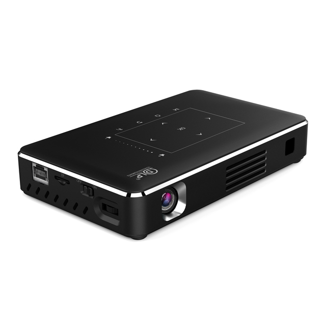 P10-II Mini Portable Dlp Projector Android 9 Amlogic T972 150 Ansi Manual Focus Airplay Wireless Cast Battery Mini Projector