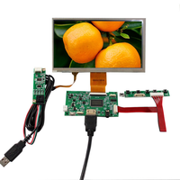 Placa Controladora LCD HDUSB de 7 Pulgadas 1024x600 con Sensor Táctil Resistivo, Suministro al por Mayor