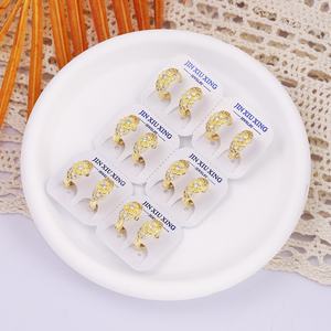 Boucles d'oreilles fantaisie Jxx en gros, bijoux de mariage pour femmes, plaqué or, zircon cubique, boucles d'oreilles créoles, bijoux pour femmes - Product Image 6