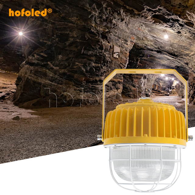 Hofoled Gas Station Anti Glare Explosion Proof Flood Led Lights Anti-Dazzling Glass Industrial Fixture Workshop Light