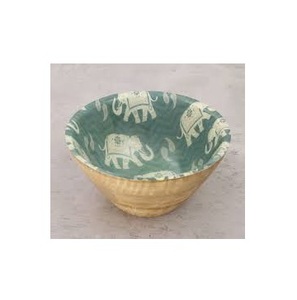 Top Trendy Manufacturer's Custom Printed Acacia Wood <b>Serving</b> <b>Bowl</b> Hand-Printed for Parties New Design Wholesale Supply - Product Image 3