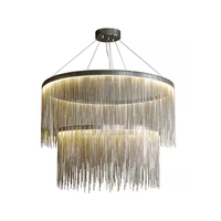 Lustre Led suspendu en acier inoxydable, luxueux, en argent et or Rose, luminaire de plafond, lustre, Alibaba