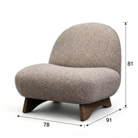 Fauteuil de salon moderne et durable avec structure en bois pour la maison, le bureau, le salon, la salle à manger et l'hôtellerie