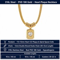 Vente en gros, Prêt à expédier, Nouveautés 2026, Meilleures ventes, Bijoux en acier inoxydable plaqué or 18 carats, résistants au ternissement et étanches