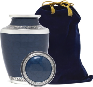 Urnes funéraires métalliques bleu marine très demandées pour le stockage des cendres, les cérémonies commémoratives et les salons funéraires, disponibles au prix d'exportation - Product Image 1