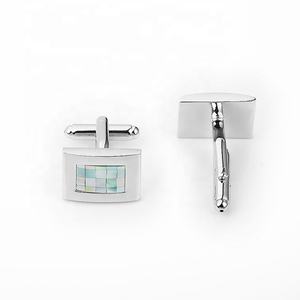 Marlary Custom nuovo alla moda elegante conchiglia gemelli da uomo madreperla conchiglia - Product Image 3