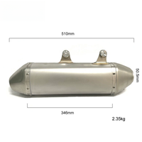 Nouveau système d'échappement de moto silencieux pour 450 EXC F 2015/2016 50mm en acier inoxydable