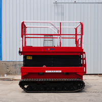 Plateforme élévatrice à ciseaux tout-terrain sur chenilles en caoutchouc, automotrice, avec plateforme extensible 6m 8m 10m 12m