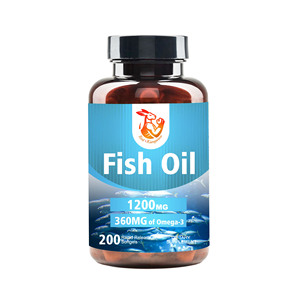 Gélules d'huile de poisson du fabricant, contenant 1200 mg d'huile de poisson, favorisent la santé cardiaque et soutiennent le système immunitaire. - Product Image 1