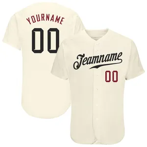 Boy boş beyaz beyzbol tişörtü özel nakış yüksek kaliteli streetwear beyzbol forması