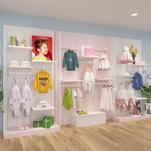 Children's Clothing Store Display Rack Customizable LOGO Clothing Store Display Rack Floor-standing Shelf