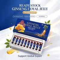 Vente en gros de gelée royale de ginseng liquide oral certifiée GMP, complément énergétique immunitaire, flacons de 10 ml prêts à boire