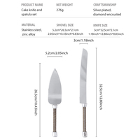 Ensemble de couteaux et spatules à gâteau de luxe léger, écologiques, de style européen, pour la cérémonie de découpe du gâteau de mariage, outils pour la découpe du gâteau d'anniversaire, personnalisation de cadeau
