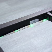 Modernes Design Klappbett mit Stauraum, Metallrahmen mit LED-Beleuchtung, Schmiedeeisen-Bettgestell & Fernbedienung