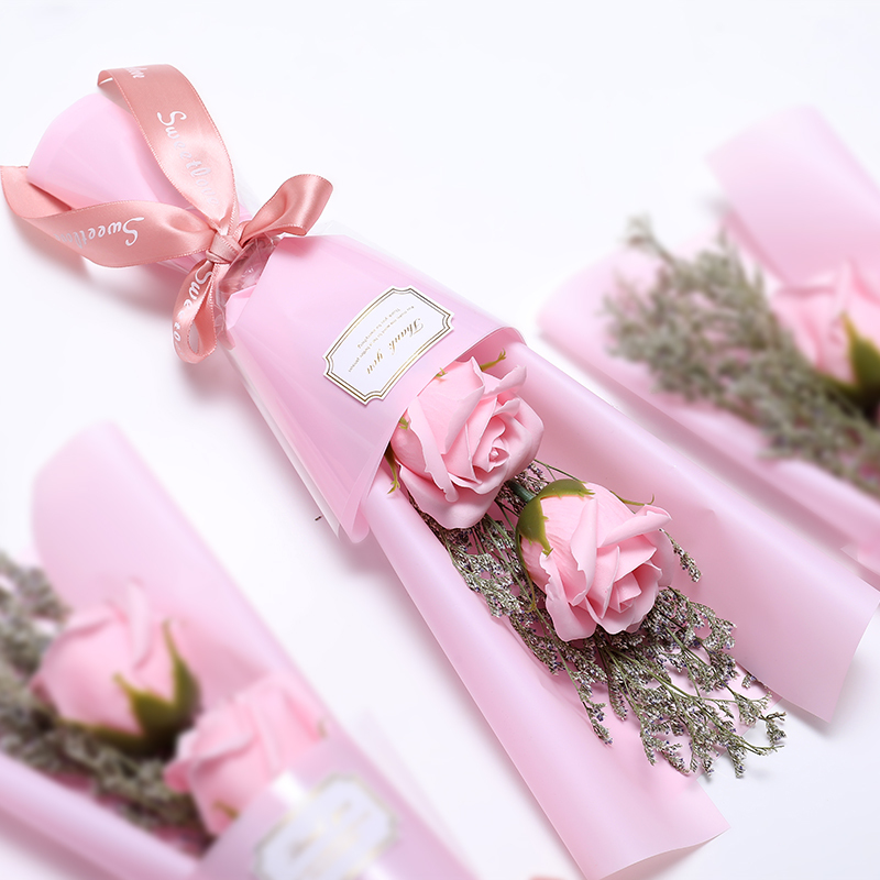 Artificial flowers wedding Bouquets wedding soap Rose flower decorative Bouquet for bride
