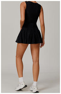 Pakaian olahraga wanita, 2025 renda elegan bersirkulasi dua dalam satu pakaian olahraga Golf pakaian tenis seksi dengan celana pendek - Product Image 6