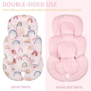 Support réversible pour siège <span class=keywords><strong>auto</strong></span> pour nouveau-né Coussin d'insertion de siège <span class=keywords><strong>auto</strong></span> pour bébé Super Soft Baby Car Seat Head Support & 2 Straps Pads - Product Image 4