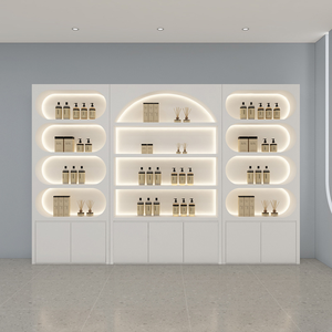 ตู้โชว์ผลิตภัณฑ์เสริมความงาม ตู้โชว์ผลิตภัณฑ์ดูแลผิว ชั้นวางเครื่องสำอาง ตู้เก็บของ ชั้นวางของ ปรับแต่งระดับไฮเอนด์ - Product Image 4