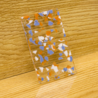 Feuilles acryliques dispersées colorées couleur bonbon poudre d'oignon découpe Laser traitement oignon paillettes panneau