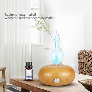 Wooden Aroma <b>Diffuser</b> 20Ml Fog Free Led Light Essential <b>Oil</b> Humidifier For Home Office Use - Product Image 4