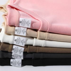 <span class=keywords><strong>Pull</strong></span>-over épais en molleton de coton synthétique doublé polaire pour <span class=keywords><strong>homme</strong></span>, collection automne-hiver, 400g, en velours composite imitation renard argenté, couleur unie - Product Image 2